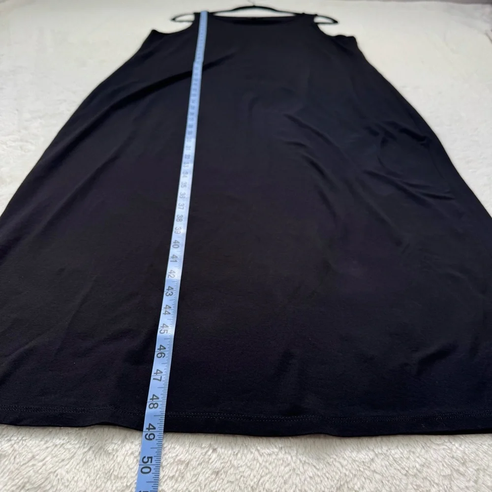 Eileen Fisher Tank Long Dress Women’s Large Black Minimalist Casual Quiet Luxury
